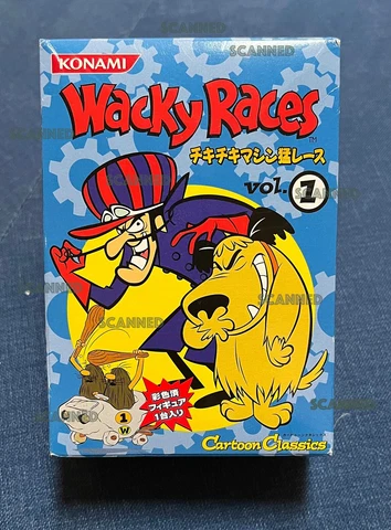 ORIGINAL 2004 Wacky Races Konami Toy Figures MINT IN UNOPENED BOX Hanna-Barbera Cover