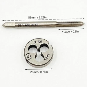 8-36 UNS Tap And Die Set Machine Thread Tap And Round Thread Die Right Hand - Picture 1 of 7