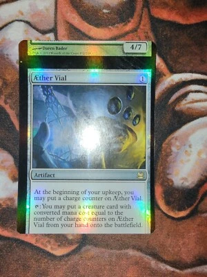 FOIL NFC Miscut Aether Vial Modern Masters MTG Magic the Gathering - Image 1 of 2