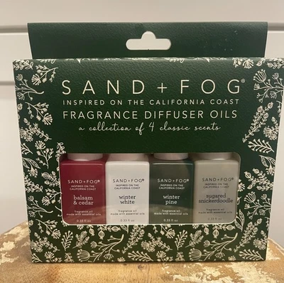 Sand + Fog Winter Fragrance Diffuser Oils Balsam, Pine, Snickerdoodle x 4! - Image 1 of 2