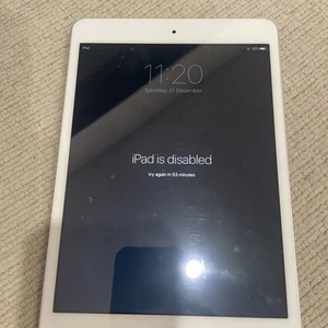 Apple iPad mini 1 A5 A1432 Tablet 7.9'' 16GB Wi-Fi Silver Touch Screen LOCKED - Picture 1 of 3