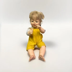 Vintage Effanbee Boy Doll 1967 Blonde Hair Green Eyes Open/Close Eyes 16” - Picture 1 of 8