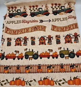 2 Yd Quilt Cotton Sewing Fabric Pumpkin Farm By Stacy West Buttermilk Basin - Picture 1 of 3