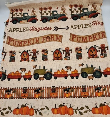 2 Yd Quilt Cotton Sewing Fabric Pumpkin Farm By Stacy West Buttermilk Basin - Image 1 of 3