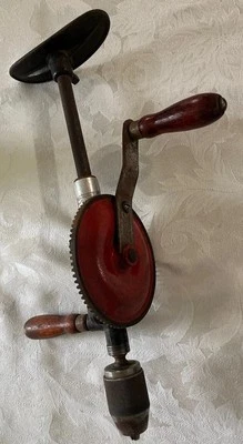 Taladro manual batidor de huevos de pecho Mohawk Shelburne de colección EE. UU. Pat.  No. 1770884 Foto 1 de 4