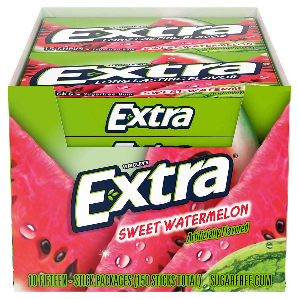 Extra Sweet Watermelon Sugarfree Gum (pack of 10) Lepusmryc12288