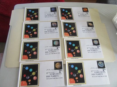 Eight Views Of Our Planets 2016 Forever Stamp Fdcs Sc#5069-76 Colorano Covers - Image 1 of 3