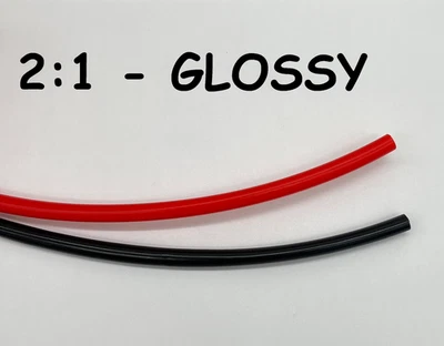 Tubo termorretráctil ID 2:1 1/4", BRILLANTE - negro, rojo Foto 1 de 2