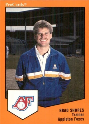 Brad Shores 1989 ProCards Minor League T/S #869 RC Appleton Foxes *AutographDen* - Image 1 of 2