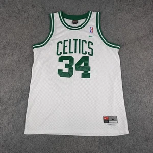 Vintage Boston Celtics Jersey Mens Large White #34 Paul Pierce NBA Nike Swingman - Picture 1 of 13