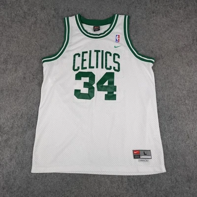 Camiseta deportiva vintage de los Boston Celtics para hombre grande blanca #34 Paul Pierce NBA Nike Swingman Foto 1 de 4