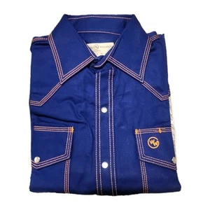 Western Welder Classic Work Shirt Pearl Snap Triple Stitched Non FR Size Small - Picture 1 of 3