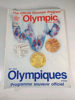 1988 Olympic XV Winter Games Calgary Official Souvenir Program Book Magazine Vtg - Image 1 of 4