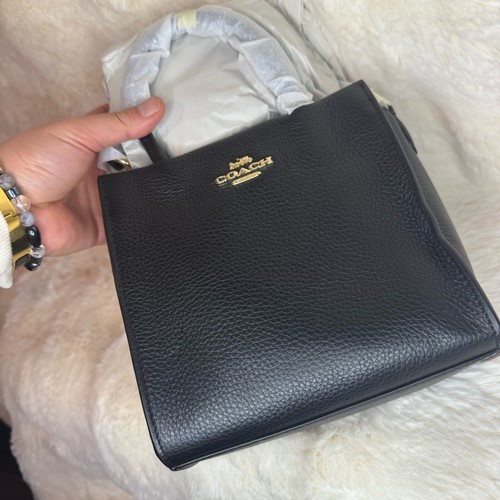 Borsa Coach 5692 Mini Cally a tracolla in pelle nera nuova con etichette prezzo al dettaglio consigliato $ 298