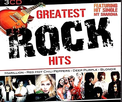 GREATEST ROCK HITS, 3 CD'S: DEEP PURPLE, MOODY BLUES & VARIOUS - 55 HITS, SEALED - Image 1 of 3