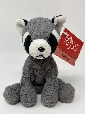 Russ Luv Mascotas Racky Mapache Frijoles Bolsa Peluche Animal Juguete 5” CON ETIQUETAS-RARO Foto 1 de 4
