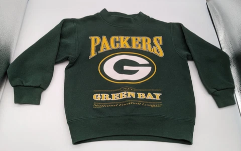 NFL Green Bay Packers WI Boys Sweatshirt Size S by Lee Sport Nutmeg Mills Cover