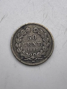 France, 1846 A, 50 Centimes, KM768.1, Silver - Picture 1 of 2