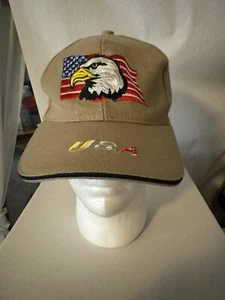 Gorra de águila y bandera de Estados Unidos bordada ajustable - Imagen 1 de 4
