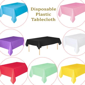 PVC Vinyl Tablecloth Wipe Clean Cover Wipeable Waterproof Table Cloth Protector - Picture 1 of 77