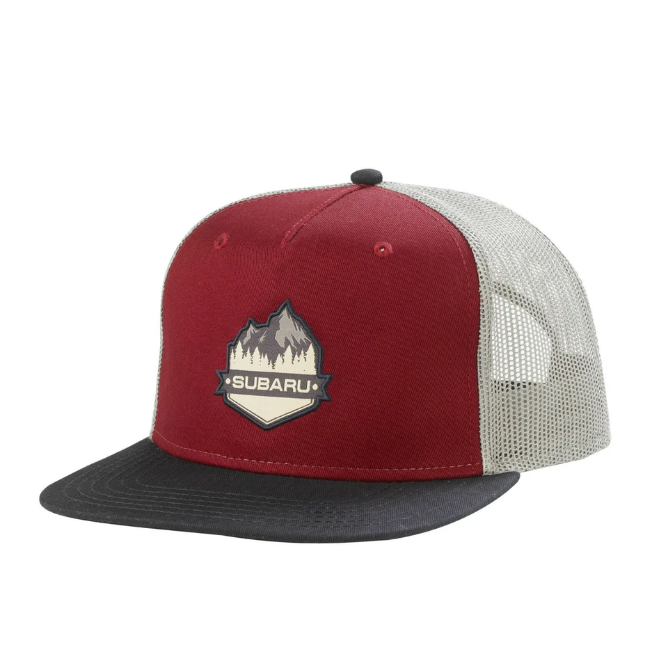 Genuino Subaru Logo Reciclado Montañas Billete Plano Gorra Gorra Sombrero STi Forester Ascent Foto 1 de 2