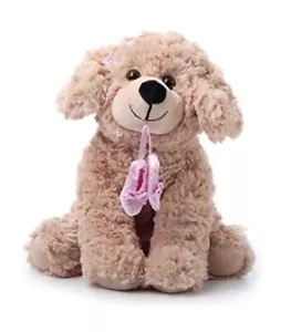 Ballerina Scruffy Dog Stuffed Animal, Gifts for Kids, Caramel Brown Dog Plush - Picture 1 of 8