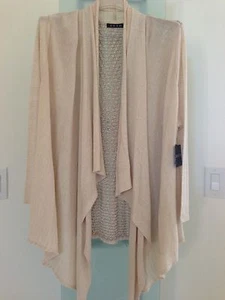 ZOZO ~ Multi Beige Long Sleeve Flutter Knit Cardigan Plus Sizes  Retail $168 NWT - Picture 1 of 6