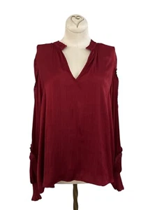 Evereve Red Blouse Womens Size XL - Picture 1 of 9