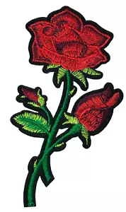 Parche Coser Plancha Bordado Ropa Sombreros Chaquetas Abrigo FLOR ROSA A165 - Imagen 1 de 3