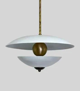 Pendant Light with Matte Vintage-Inspired White Finish Light Fixture - Picture 1 of 10