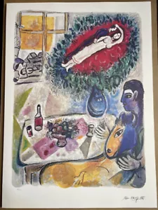 Marc Chagall, Reverie, Facsimile Signed & Pencil Numbered Lithograph - Picture 1 of 5