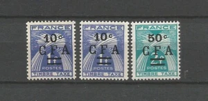 La Réunion 1949-50 3 timbres-taxe neufs avec surcharge CFA /T9133 - Picture 1 of 1