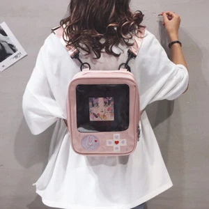 Adorable Mochila Transparente Ita Exhibición Mochila Mujeres Bolsos de Hombro Conejo Niñas Lolita - Imagen 1 de 25