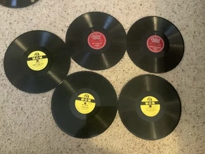 Vtg 78 rpm  Lot of 5 MGM Capital Americana Records Untested Art Lund Eddie Kirk - Picture 1 of 6