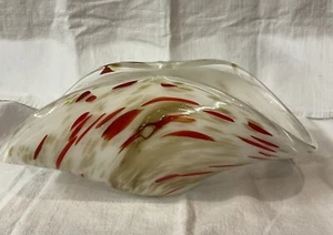 Cuenco Decorativo Midcentury Murano "Cristal Blanco" (Hecho a Mano en Italia) - Imagen 1 de 10