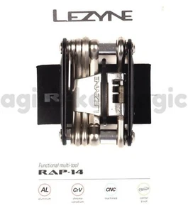 Herramienta Lezyne STL 14 Acero Inoxidable CNC Multi Negra MTB/Carretera Nueva en Caja RAP-14 - Imagen 1 de 3