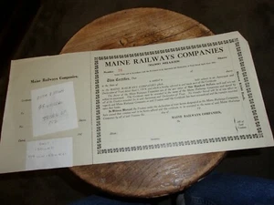 COMPAÑÍAS FERROVIARIAS MAINE NO EMITIDAS Nº10 - Imagen 1 de 2