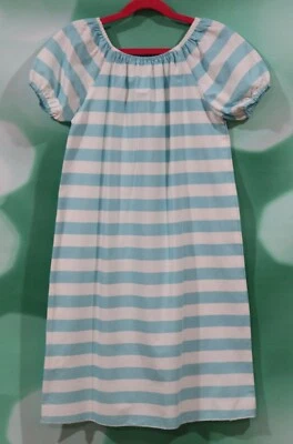 Vestido manga corta a rayas azul y blanco Lolly Wolly Doodle talla 10 para niñas Foto 1 de 3