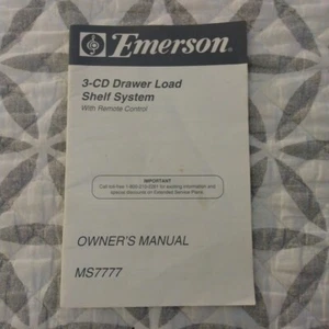 Emerson 3-CD Schubladen Laderegalsystem Original Bedienungsanleitung - Bild 1 von 2