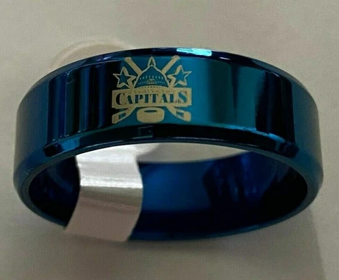 Washington Capitals Team Blue titanium  Ring sizes 6-13 #wc1 Cover