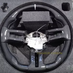Real Carbon Fiber Steering Wheel Fits Ford Mustang Shellby gt500 12-14 - Picture 1 of 2