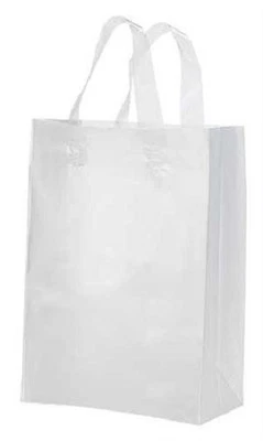 Bolsas de plástico transparente 500 mercancía escarchada compras cachorro esmerilado 8” x 5” x 10” H Foto 1 de 2