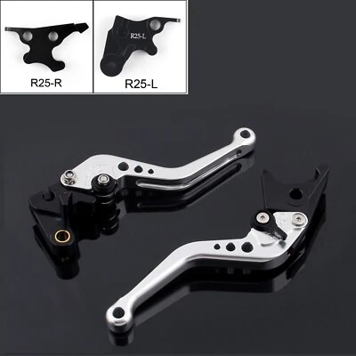 Short Brake Clutch Levers For Yamaha YZF R25 2014-2015/YZF R3 2015 Silver H0 Foto 1 de 3