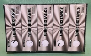Nitro Tour Distance Titanium Golf Balls 5 sets of 3 balls - 15 balls total - Picture 1 of 3