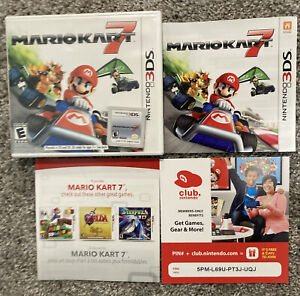Juego Mario Kart 7 (Nintendo 3DS) XL 2DS con estuche y manuales auténticos