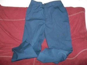 Red Cap work pants size 36--EUC--blue, buttons/zips, pockets, 65% polyester/35% - Picture 1 of 8
