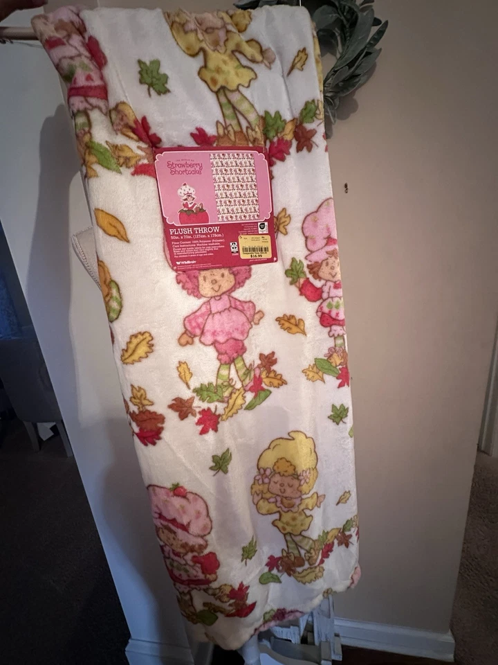 Manta de felpa suave hojas de otoño Strawberry Shortcake 50 X 70 NUEVA Foto 1 de 1