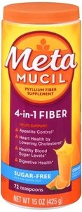 Metamucil 4-In-1 Fiber Powder Sugar-Free Orange 15 OZ - Picture 1 of 1