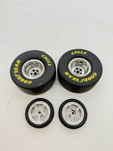 Traxxas Funny Car 6973 Rear Wheels/Tires and Front 6975 Excellent Condition - Picture 1 of 8