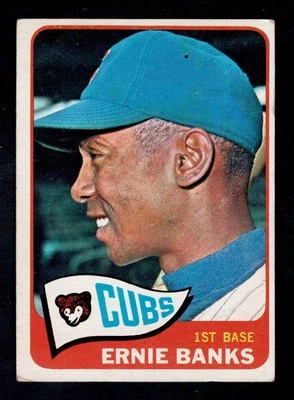 Tarjeta de béisbol 1965 Topps #510 Ernie Banks Salón de la fama número alto Chicago Cubs en muy buena condición-excelente Foto 1 de 2